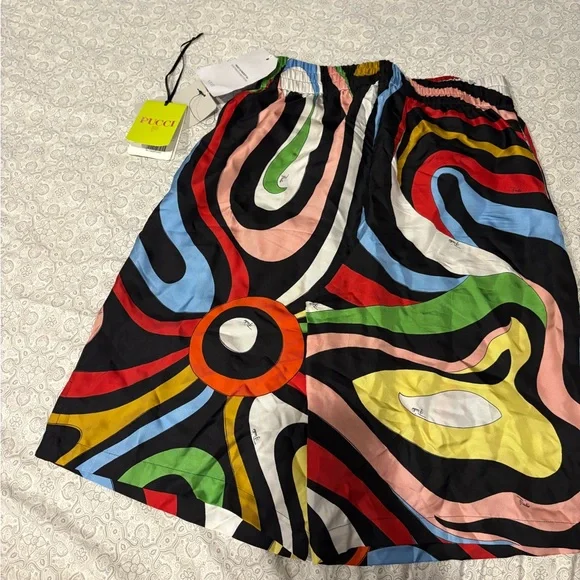 Emilio Pucci Multicolor Abstract A-Line Shorts - Picture 2 of 5